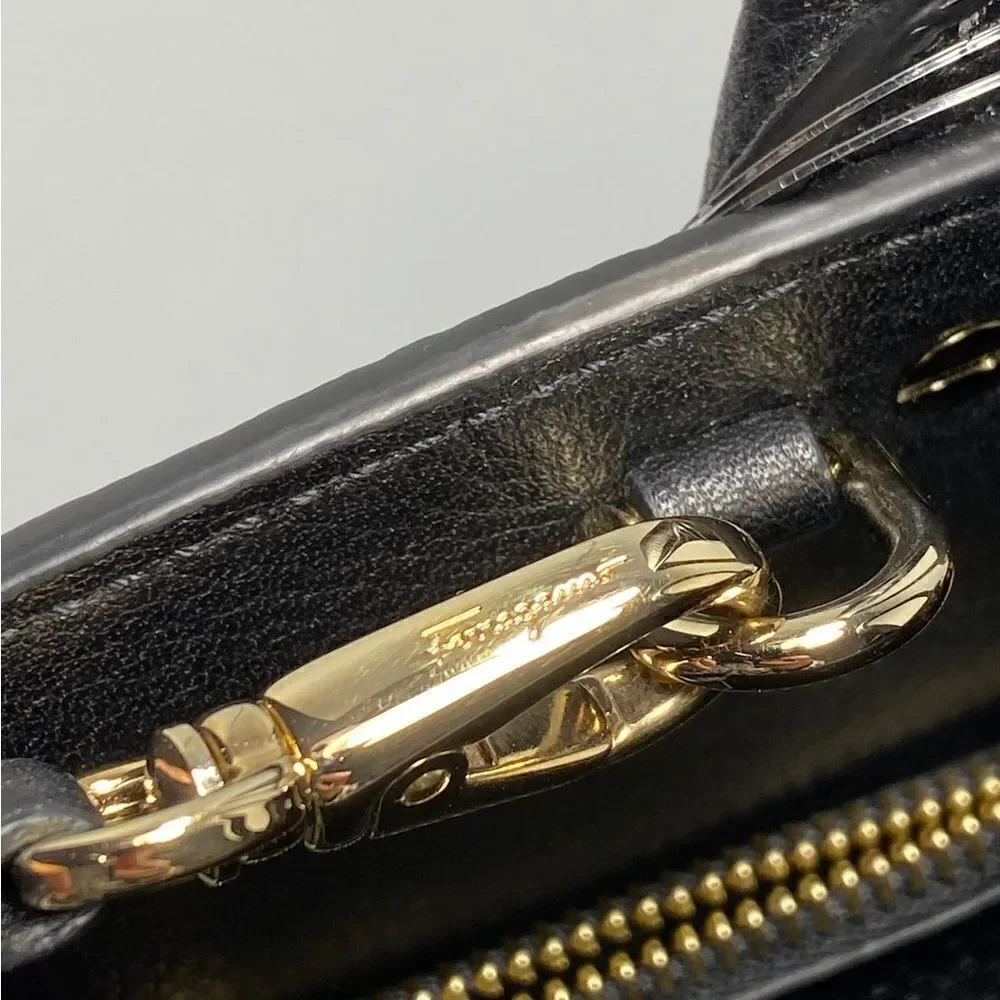 Salvatore Ferragamo Studio Bag Small Leather Satchel